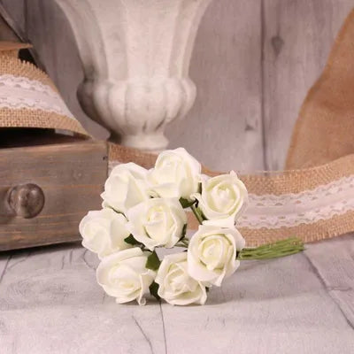 Foam Tea Rose Bud x8 White