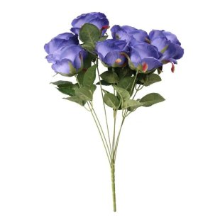 Rose Bunch 7 Heads Blue (47.5x10cm)