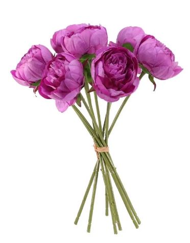 Artificial - Peony Bunch - Purple