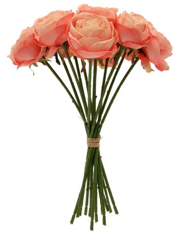 Artificial - Rose Tea Bunch - Pink