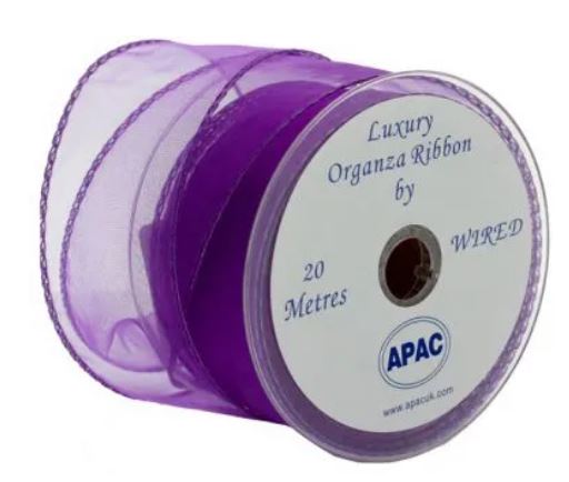Ribbon - Organza Wired - Purple
