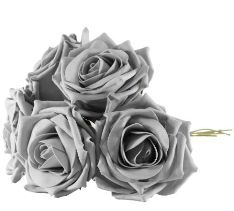 Artificial - Foam Tea Rose - Grey