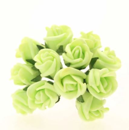 Artificial - Foam Rose - Lime Green