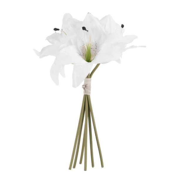 Artificial - Lily Bouquet- White