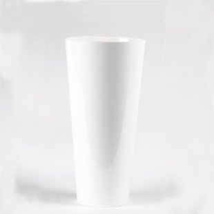 Acrylic - Conical Vase - White