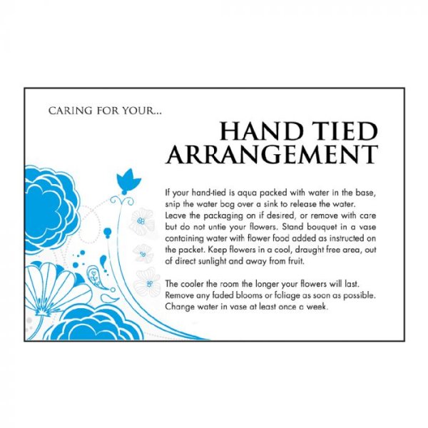 Care Card - Hand Tied Arrangement