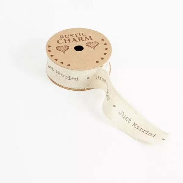Ribbon - Just Married - Linen