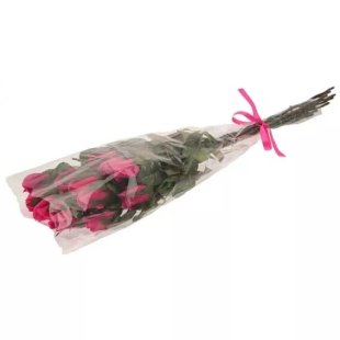 Artificial - Bunch of Roses - Hot Pink